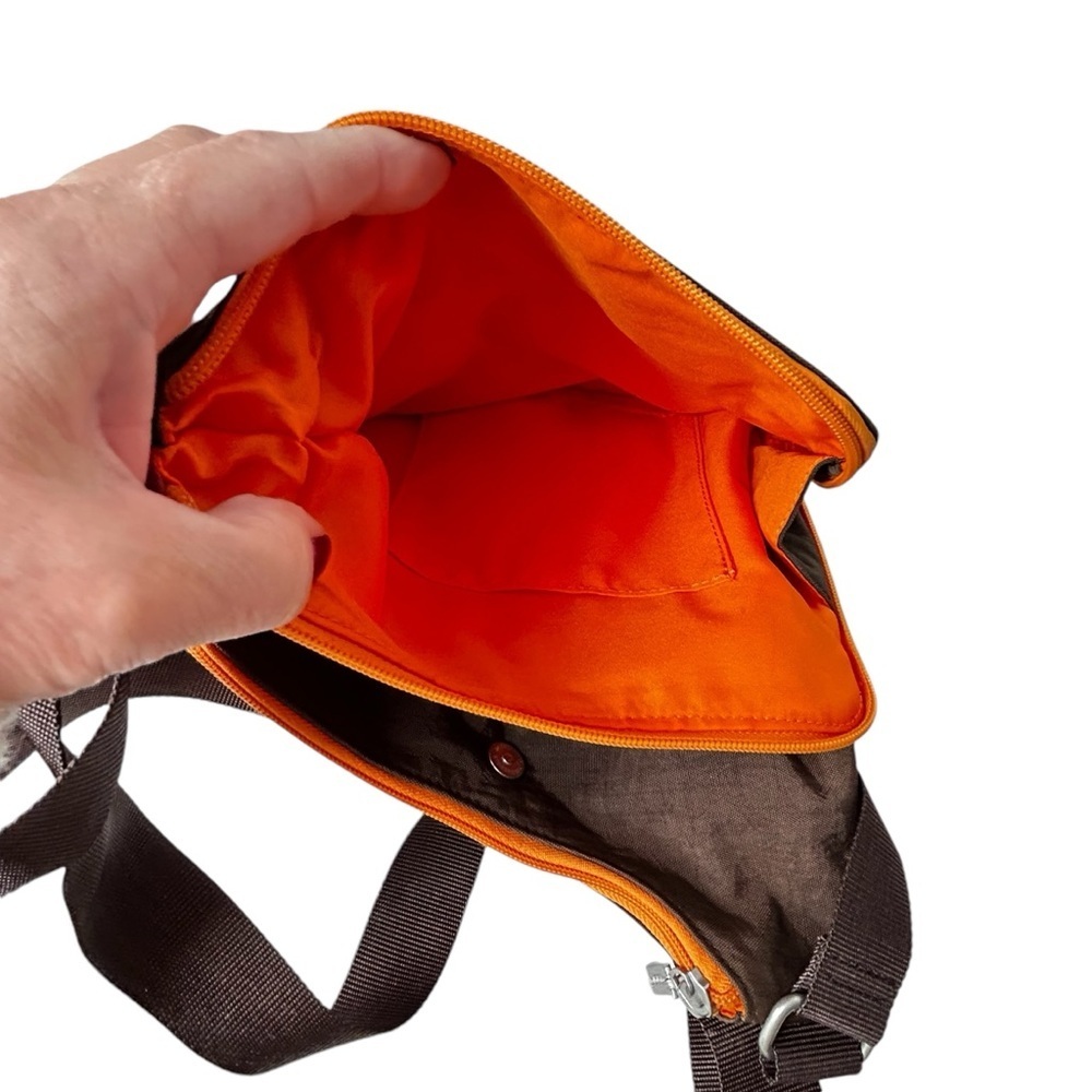 Baggallini Brown/Rust/Orange Color Block Multi-Po… - image 8